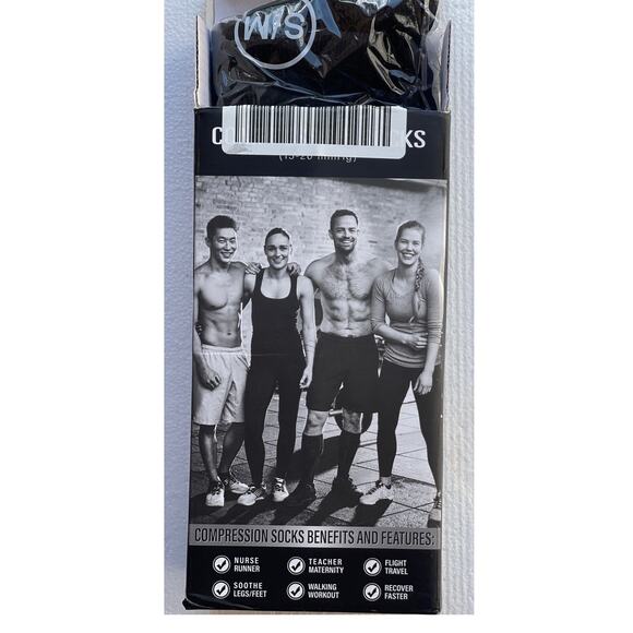 New Unisex s/m 3 Pack of Charmking Compression Socks in Neutral Colors - Picture 2 of 5